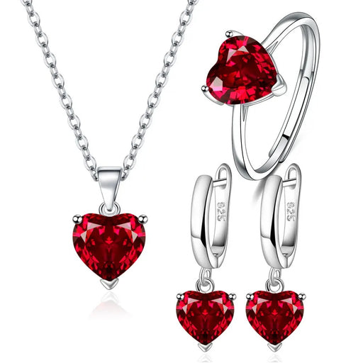 Jewelry Sets For Women Heart Zircon